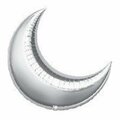 Goldengifts 35 in. Silver Crescent Flat Foil Balloon - Silver - 35 in. GO3581112